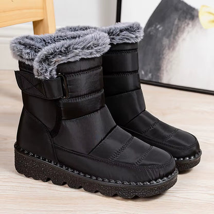 Snow Boots Woman Fashion Women Shoes Platform Shoes Woman Solid Mid Women'S High Boots New Botas Mujer Winter Ladies Boots